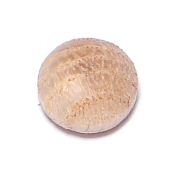 3/8" Oak Wood Round Head Screw Hole Buttons 100PK